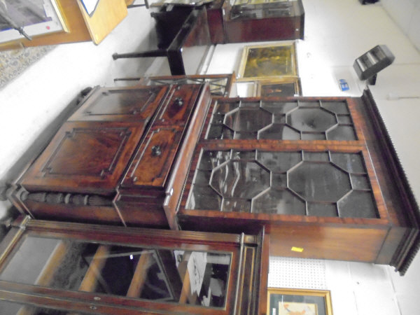 A late Regency mahogany secretaire bookcase cabinet in the Gillows manner, - Image 2 of 19