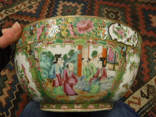 A 19th Century Cantonese famille-rose bowl and charger, - Image 14 of 26