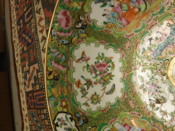 A 19th Century Cantonese famille-rose bowl and charger, - Image 8 of 26