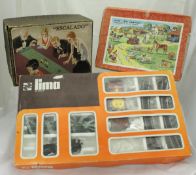 A Chad Valley "Escalado" horse racing game, boxed, Lima HO scale train set (incomplete),