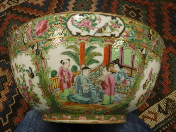 A 19th Century Cantonese famille-rose bowl and charger, - Image 10 of 26