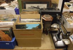 Three boxes of various records and LPs including The Beatles "Abbey Road", Peter,