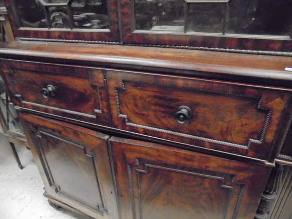 A late Regency mahogany secretaire bookcase cabinet in the Gillows manner, - Image 12 of 19