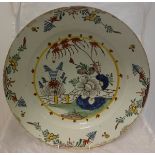 A late 17th / early 18th Century Dutch polychrome Delft charger,
