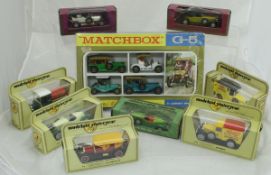 Box of assorted cars to include mainly Matchbox models of yesteryear examples