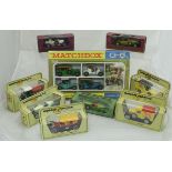 Box of assorted cars to include mainly Matchbox models of yesteryear examples