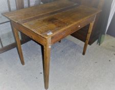 A Victorian pine kitchen table,