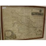 EMANUEL BOWEN "An accurate map of the West Riding of Yorkshire divided into its' wapontakes",