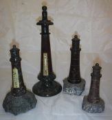 A collection of four Serpentine lighthouses,