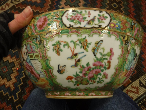 A 19th Century Cantonese famille-rose bowl and charger, - Image 13 of 26