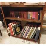 A 20th Century oak open bookcase with adjustable shelving