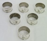 A set of six EPNS napkin rings,
