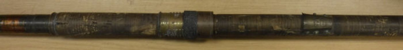 A Hardy "The Valencia" split cane two piece sea fishing rod