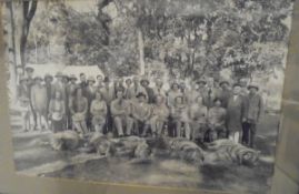 EARLY 20TH CENTURY SCHOOL "Marquess of Linlithglow and retinue with game at their feet",