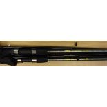 Three carp fishing rods,