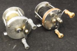 Two American mulitplying spinning reels to include a Bronson "Mercury 2550" multiplying trout