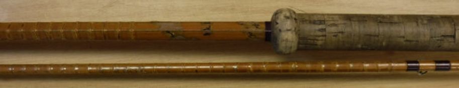 A B James "Richard Walker" Mark IV two piece split cane carp rod (short tip)