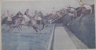 AFTER CECIL ALDIN "Racehorses over the sticks",