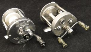 A pair of American multiplying trout spinning reels to include a Shakespeare "Wondereel",