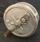 An un-named 7" diameter alloy sea fishing reel in the pattern of a Fortuna reel