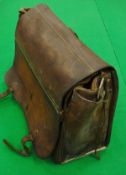 A vintage leather saddle bag