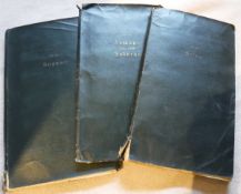 Three 19th Century sample books inscribed "Silva 80cm",