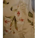 A pair of Sanderson "Lavinia Fern" cotton interlined curtains with matching pelmet