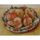 AFTER SALLY WINTER "Red pears and Mason's plate", limited edition colour print No'd.