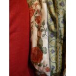 Four pairs of Lindfield by Parkertex Fabrics cotton interlined curtains,