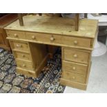 A 19th Century French fruitwood side table with single drawer square section tapering supports (cut