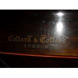 A Collard & Collard mahogany cased upright piano with iron framed over strung movement