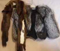 A fox fur stole with label inscribed "Dickens & Jones Limited London",