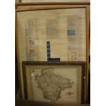 AFTER J CARY "Devonshire", a hand-coloured engraved map,