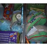 Two boxes of assorted children's bedroom accessories on an animal / Noah's Ark theme,