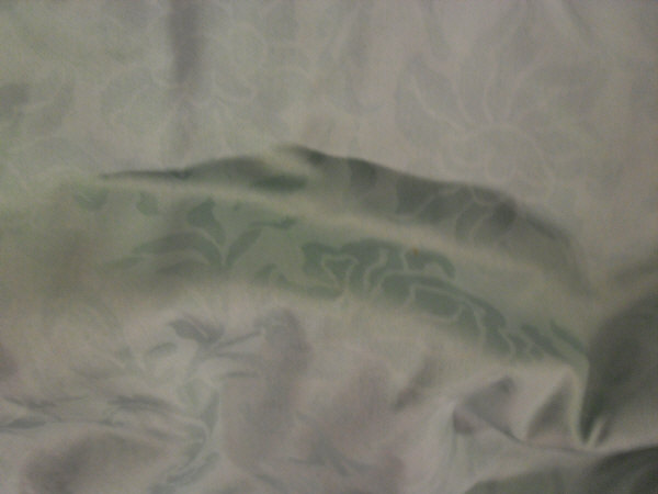 Two pairs of green cotton damask interlined curtains CONDITION REPORTS One pair - Image 3 of 7