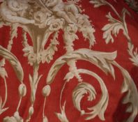 Two pairs of cotton interlined curtains,