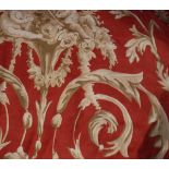 Two pairs of cotton interlined curtains,