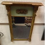 A 19th Century giltwood pier glass with column moulded pilasters