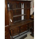 An oak dresser in the 18th Century style,