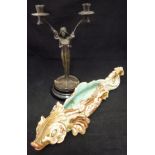 A 19th Century majolica table centrepiece in the form of a sturgeon by Wilhelm Schiller & Sons