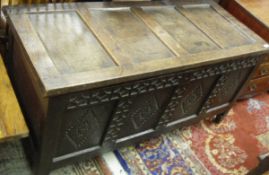 A circa 1700 oak coffer,