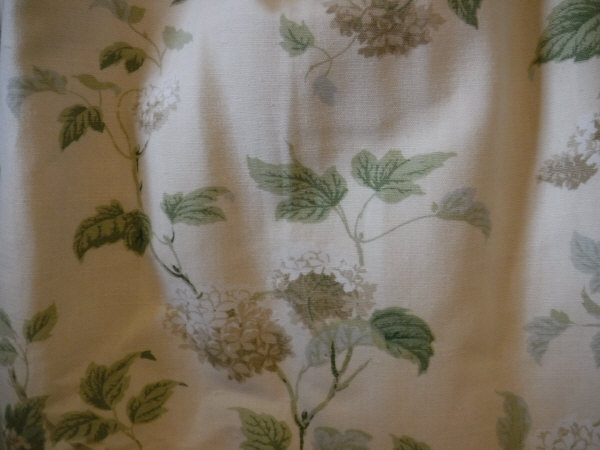 Two pairs of cotton interlined Coalfax & Fowler "New Chantilly" interlined curtains with matching - Image 2 of 4
