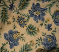 Two pairs of cotton Sheila Ciambras "Woodland Folly" cotton interlined curtains with matching