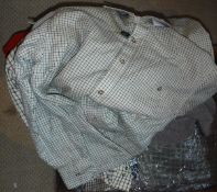 A box containing various Bonart fleece-lined shirts (S), two Sherwood shirts (S),