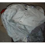 A box containing various Bonart fleece-lined shirts (S), two Sherwood shirts (S),