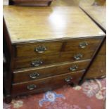 A 19th Century mahogany chest of two short over three long drawers on bracket feet,