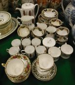 A Susie Cooper bone china coffee set, Hyde Park pattern,