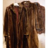 Two Sea Otter / Nutria full length coats,