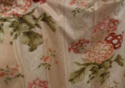 A pair of glazed cotton interlined curtains,