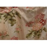 A pair of glazed cotton interlined curtains,